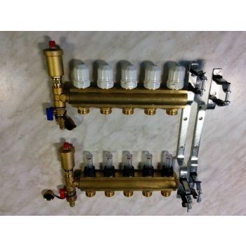 Áramlásmérős osztó-gyűjtő 5 körös